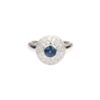 14K White Gold Ring with .89ct Blue Sapphire & .75ctw Diamonds Size 6.5 Fine Jewelry 7