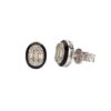 14K White Gold Black Enamel Studs with .38ctw Round & Baguette Diamonds Earrings 8