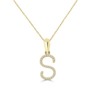 14K Yellow Gold Initial Letter 