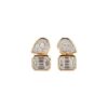 14K Yellow Gold Studs with .43ctw Round & Baguette Diamonds Earrings 7