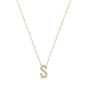14K Yellow Gold Initial Letter 
