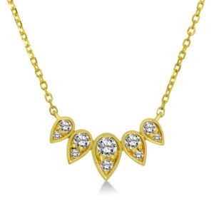 14K Yellow Gold Necklace with .25ctw Diamonds 18″ Fine Jewelry 2