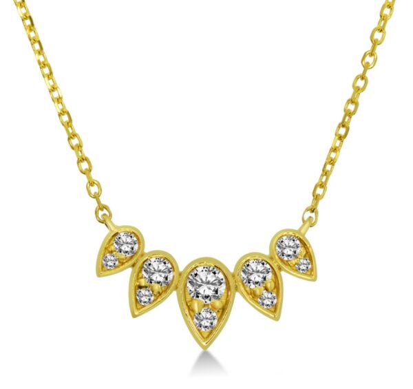 14K Yellow Gold Necklace with .25ctw Diamonds 18″ Fine Jewelry 3