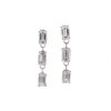 14K White Gold Dangle Earrings with 1.92ctw Lab-Grown Emerald Cut Diamonds Earrings 7