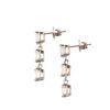 14K White Gold Dangle Earrings with 1.92ctw Lab-Grown Emerald Cut Diamonds Earrings 8