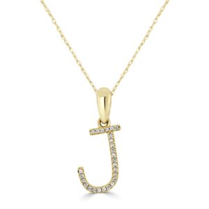 14K Yellow Gold Initial Letter 