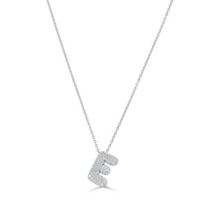 14K White Gold Initial Letter 
