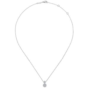 14K White Gold Pendant with .23ctw Round Diamonds 17.5″ Fine Jewelry 6