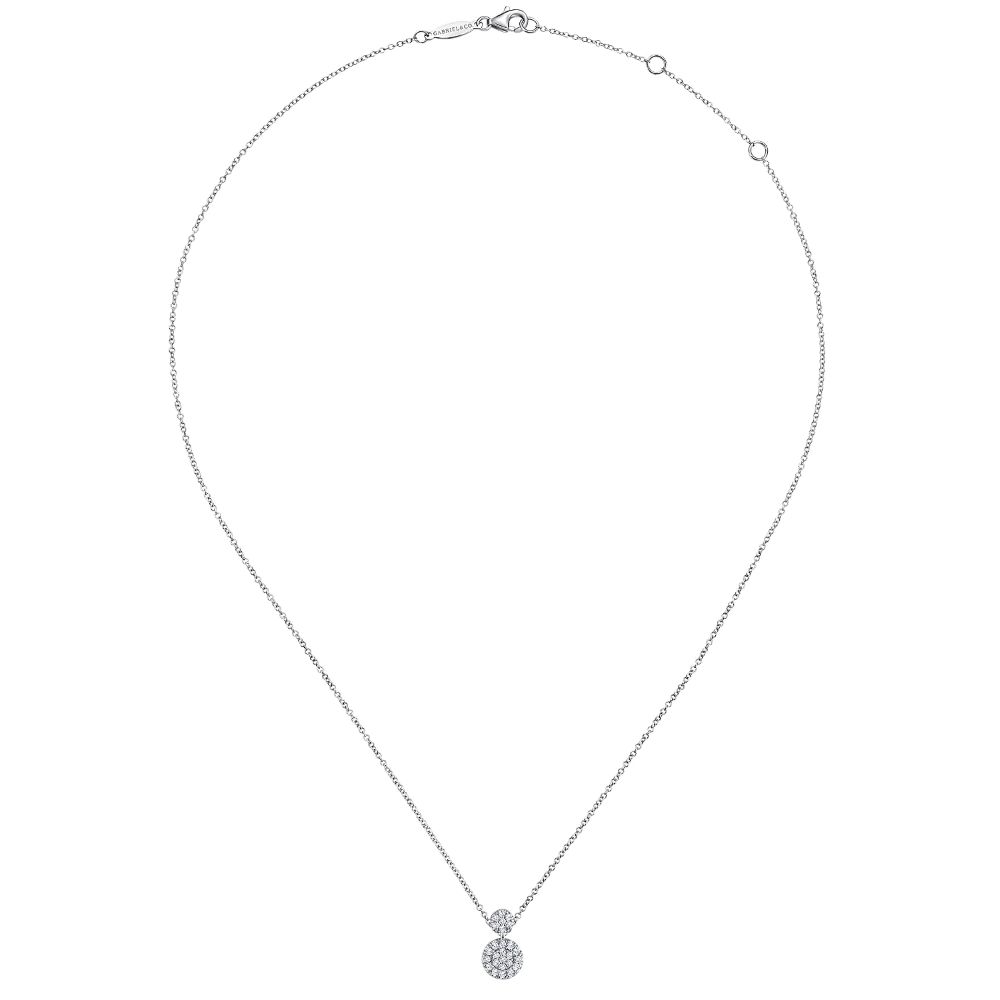 14K White Gold Pendant with .23ctw Round Diamonds 17.5″ Fine Jewelry 3