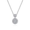 14K White Gold Pendant with .23ctw Round Diamonds 17.5″ Fine Jewelry 10