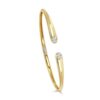 14K Yellow Gold Open Bangle with .40ctw Oval Diamonds Size 6.25 Bracelets 8