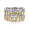 14K Two-Tone Stackable Ring with 1.05ctw Diamonds Size 6.5 Fine Jewelry 13