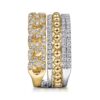 14K Two-Tone Stackable Ring with 1.05ctw Diamonds Size 6.5 Fine Jewelry 16