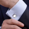 Men’s Sterling Silver Square Cufflinks Fine Jewelry 8