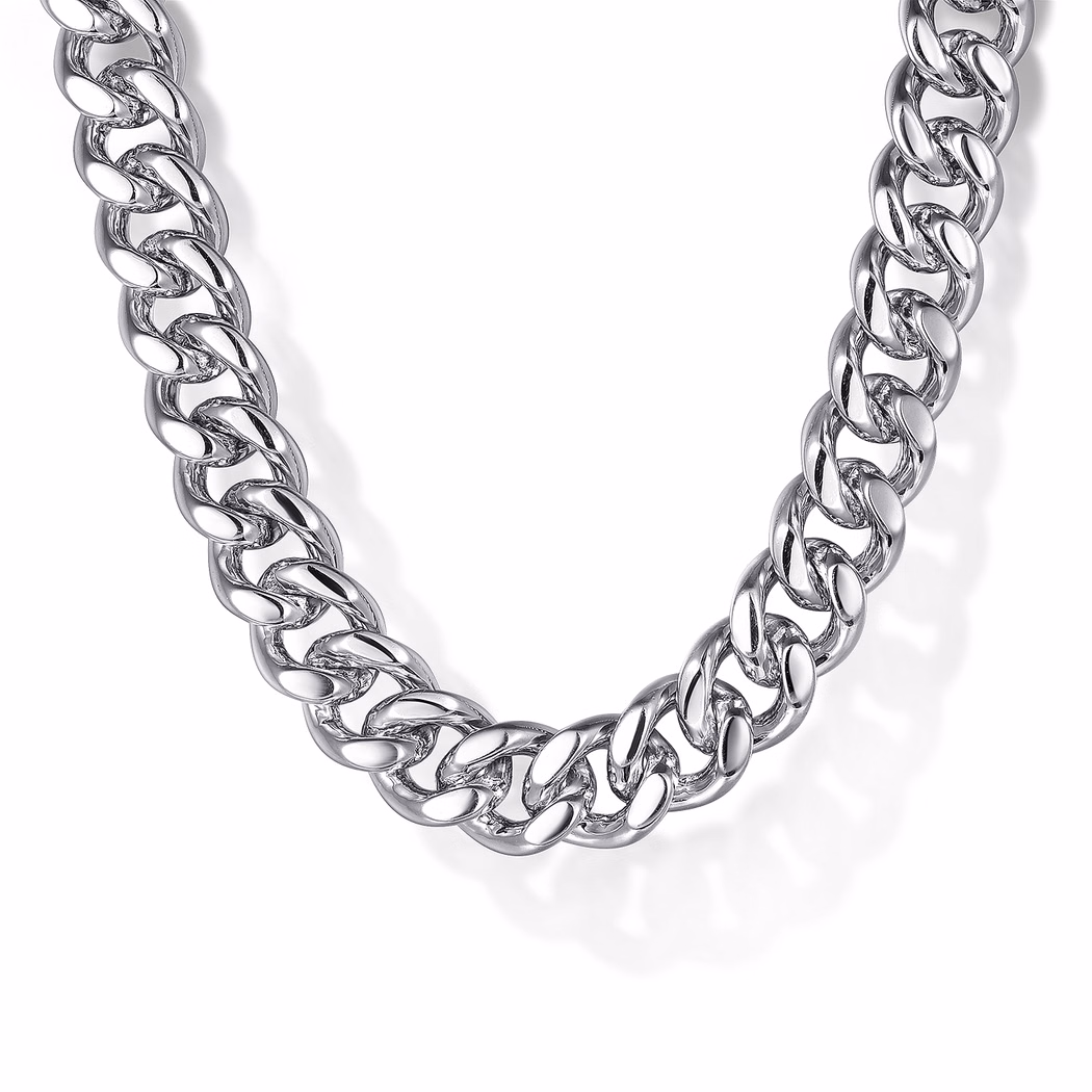 Men’s Sterling Silver 7mm Cuban Chain 22″ Fine Jewelry