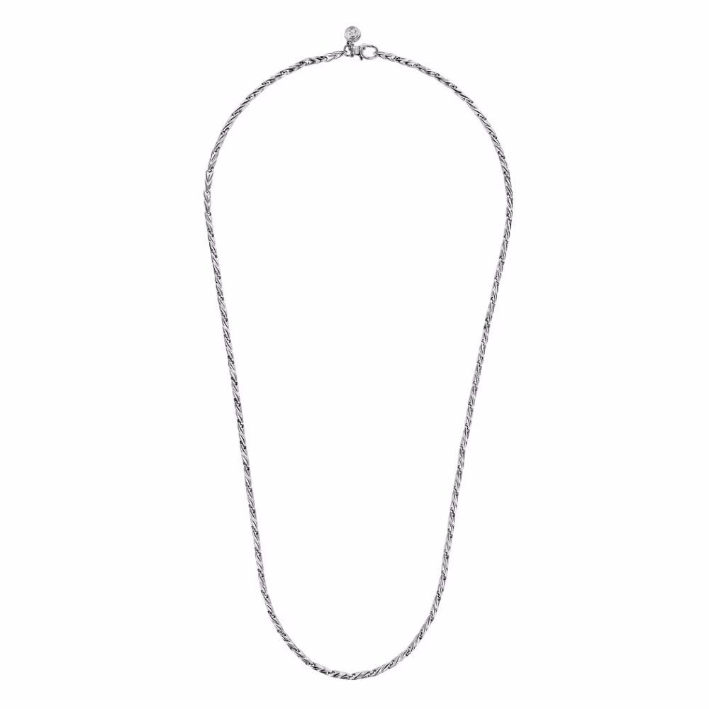 Men’s Sterling Silver 3.2mm Hollow Link Chain 24″ Fine Jewelry 13