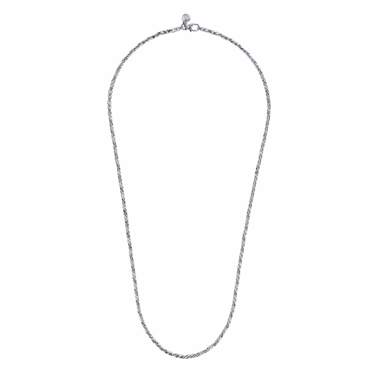 Men’s Sterling Silver 3.2mm Hollow Link Chain 24″ Fine Jewelry 8