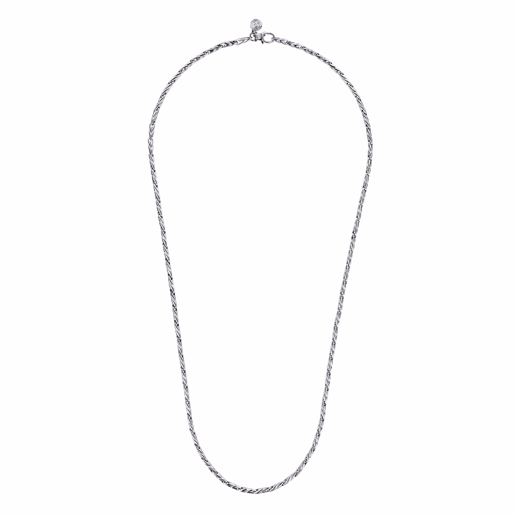 Men’s Sterling Silver 3.2mm Hollow Link Chain 24″ Fine Jewelry 3