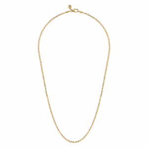 Men’s 14K Yellow Gold 2.85mm Hollow Link Chain 22″ Fine Jewelry 8