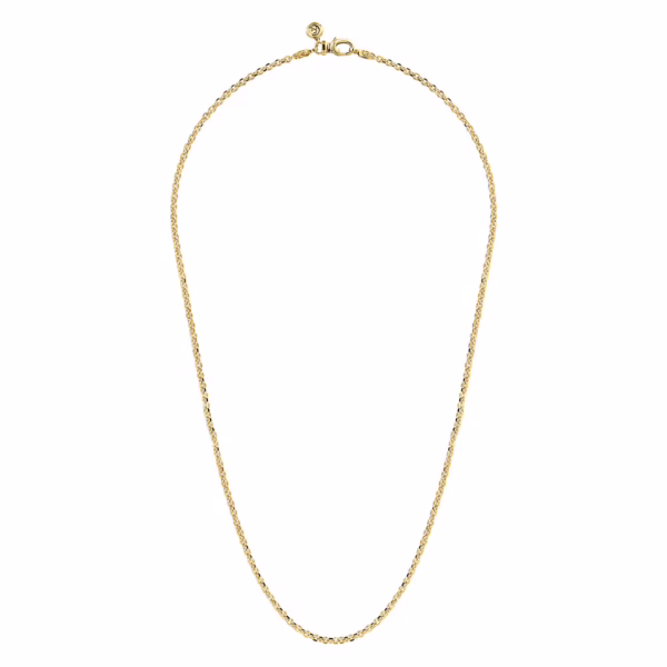Men’s 14K Yellow Gold 2.85mm Hollow Link Chain 22″ Fine Jewelry 13