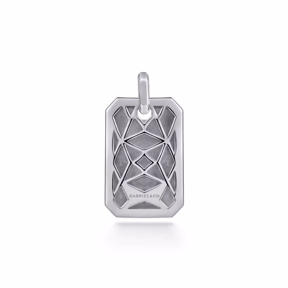 Men’s Sterling Silver Dog Tag Pendant Fine Jewelry 12