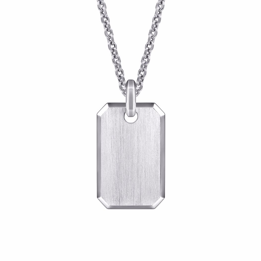 Men’s Sterling Silver Dog Tag Pendant Fine Jewelry