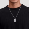 Men’s Sterling Silver Dog Tag Pendant Fine Jewelry 14