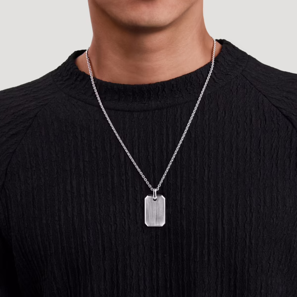 Men’s Sterling Silver Dog Tag Pendant Fine Jewelry 10