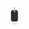 Men’s Sterling Silver Dog Tag Pendant with 3.99ctw Black Spinel Fine Jewelry 15