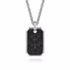 Men’s Sterling Silver Dog Tag Pendant with 3.99ctw Black Spinel Fine Jewelry 13