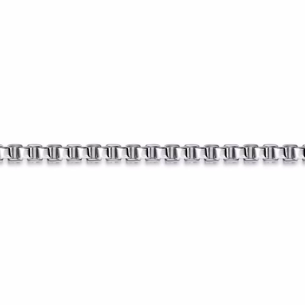 Men’s Sterling Silver 5mm Solid Box Chain Bracelet 8″ Bracelets 9