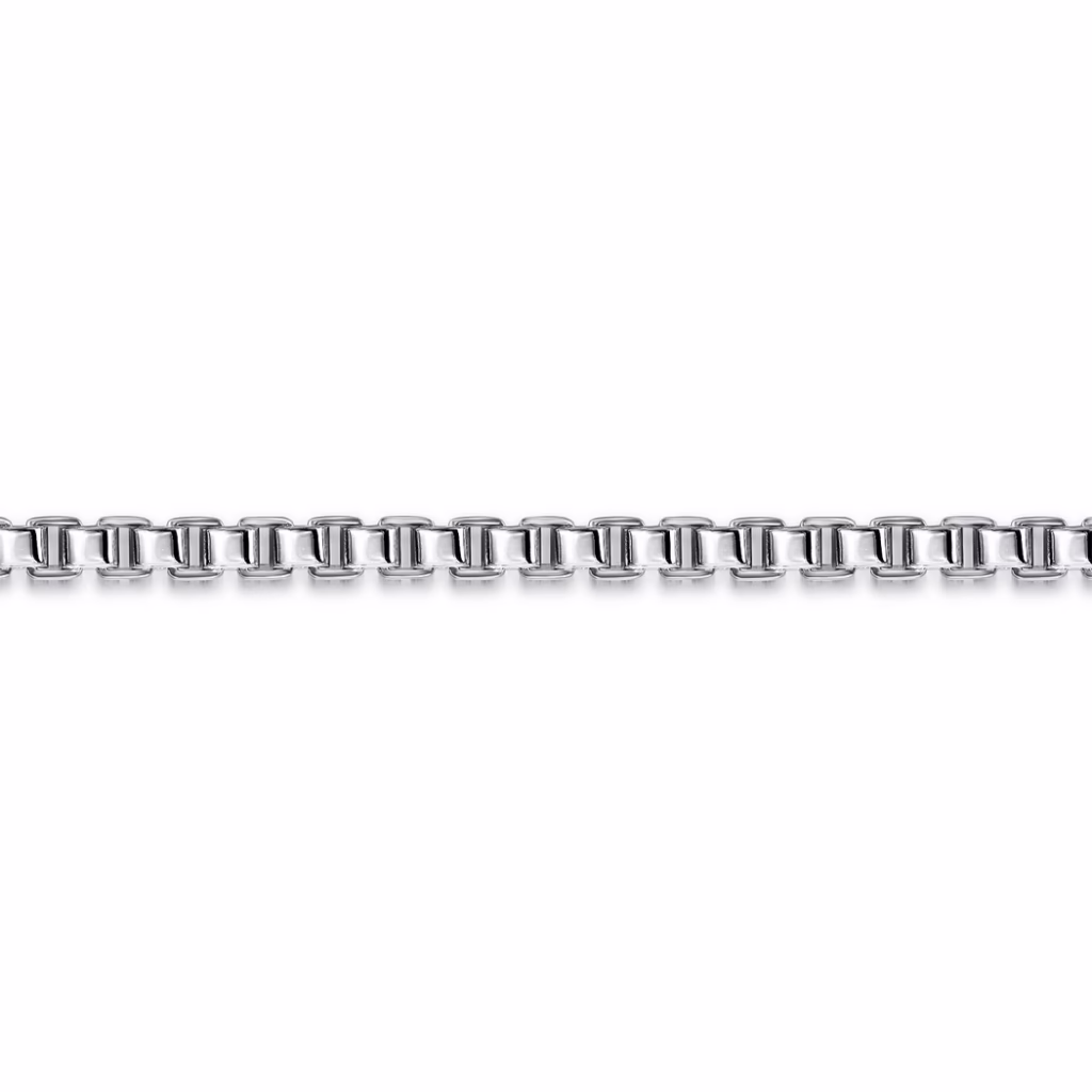 Men’s Sterling Silver 5mm Solid Box Chain Bracelet 8″ Bracelets 6