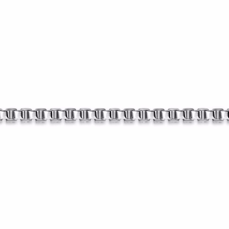 Men’s Sterling Silver 5mm Solid Box Chain Bracelet 8″ Bracelets 6