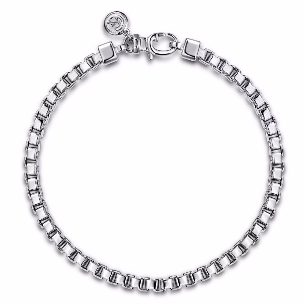 Men’s Sterling Silver 5mm Solid Box Chain Bracelet 8″ Bracelets 7