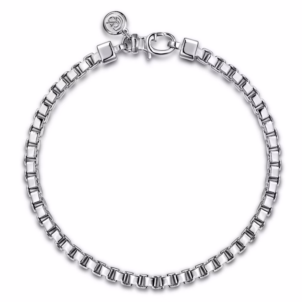 Men’s Sterling Silver 5mm Solid Box Chain Bracelet 8″ Bracelets 4