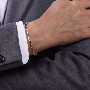 Men's Sterling Silver 5mm Solid Box Chain Bracelet 8