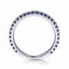 14K White Gold Stackable Ring with .57ctw Sapphires Size 6.5 Fine Jewelry 18