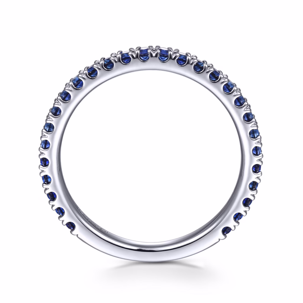 14K White Gold September Birthstone Ring with .57ctw Sapphires Size 6.5 Fine Jewelry 8