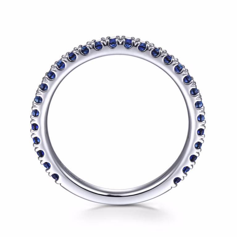 14K White Gold September Birthstone Ring with .57ctw Sapphires Size 6.5 Fine Jewelry 8