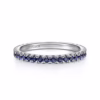 14K White Gold Stackable Ring with .57ctw Sapphires Size 6.5 Fine Jewelry 16