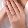 14K White Gold Stackable Ring with .57ctw Sapphires Size 6.5 Fine Jewelry 17
