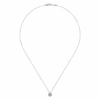 14K White Gold Halo Pendant with .53ctw Diamonds 18″ Fine Jewelry 12