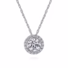 14K White Gold Halo Pendant with .53ctw Diamonds 18″ Fine Jewelry 10