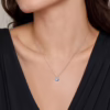 14K White Gold Halo Pendant with .53ctw Diamonds 18″ Fine Jewelry 11