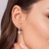 14K White Gold Pearl Drop Earrings with .07ctw Diamonds Earrings 11
