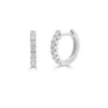 14K White Gold Huggies with .21ctw Diamonds 11mm Earrings 7