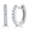 14K White Gold Huggies with .21ctw Diamonds 11mm Earrings 8