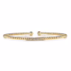14K Yellow Gold Bujukan Bead Bangle with .14ctw Diamonds Size 6.25 Bracelets 13