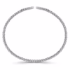 14K White Gold Bujukan Bead Spike Bangle with .26ctw Diamonds Size 6.25 Bracelets 16