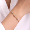 14K Two-Tone Bujukan Bead Cuff Bangle with .16ctw Diamonds Size 6.25 Bracelets 17